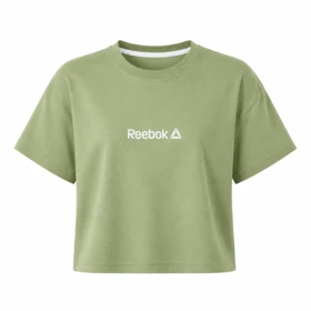 کراپ آستین کوتاه طرح Reebok (سبز مغز پسته ای)