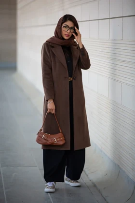 پالتو بلند تک دکمه جناقی ( پاییزه و زمستانه)