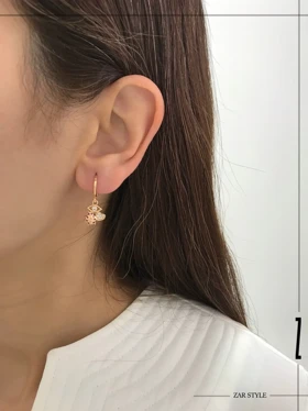 گوشواره سه تایی قلب و کفش‌دوزک