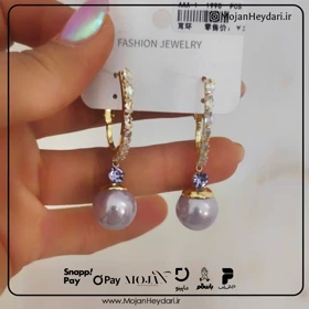 گوشواره صدفی مشابه طلا کد sg104