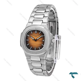 ساعت پتک فیلیپ زنانه استیل صفحه مشکی نارنجی Patek-6530-L