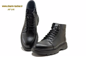 نیم بوت لوفر مردانه بندی بغل زیپ‌دار چرم طبیعی si160