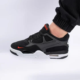 کفش کتانی اسپرت ساق‌دار مردانه رنگ مشکی مدل نایک NIKE Jordan 4