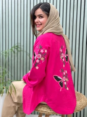 شومیز گلدوزی پروانه