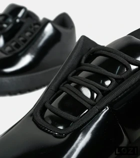 نیم بوت مردانه و زنانه مشکی ورنی UGG مدل 7124