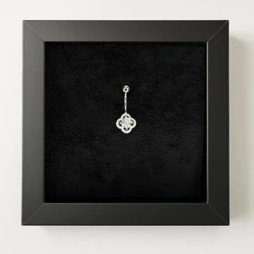 پیرسینگ نقره ناف مدل ونکلیف