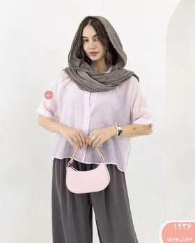 شومیز شیشه ای آستین چاک 1436 | الینور