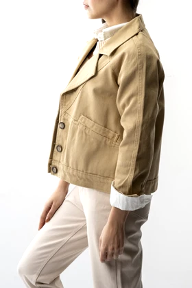 کت آستین رگلان کتان زنانه