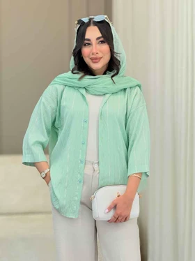 مانتو راه راه شاین دار