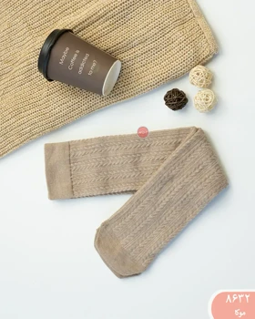 جوراب ساق بلندگندمی 8632