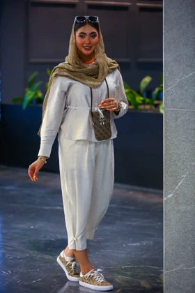 مانتو بابوس کمر بنددار