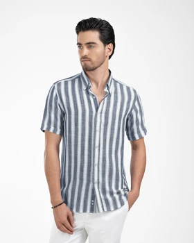 پیراهن مردانه راه راه کد 1885