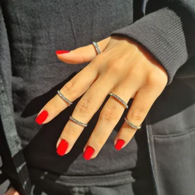 انشتر های نگینی حلقه استیل