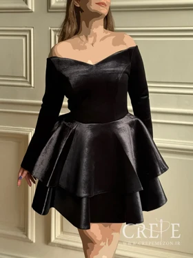 پیراهن عروسکی ساندویچی مخمل