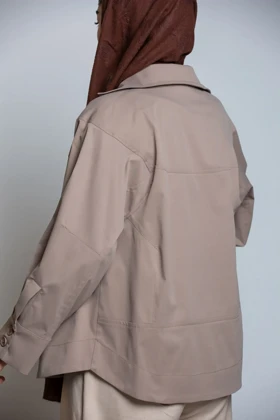 بارانی کتان پارکا مانلی