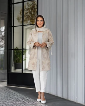 مانتو مجلسی ژاکارد سوزندوزی