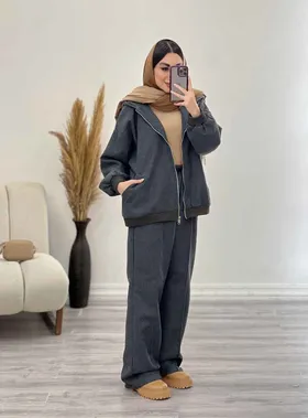 ست سویشرت و شلوار آستین کش