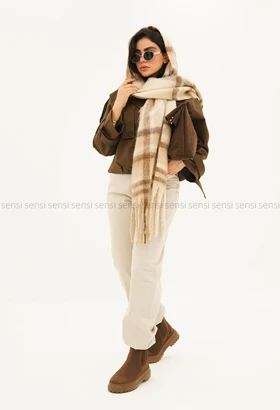 شلوار کتان نیم بگ کد1005225