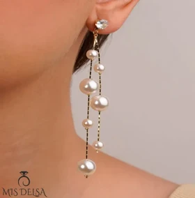 گوشواره طرح مرواریدهای آویخته