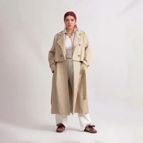 ترنچ کت کرم بژ Kay سه حالته