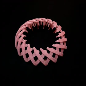 کلیپس مو زنانه مدل چنگکی جادویی مخملی (صورتی)