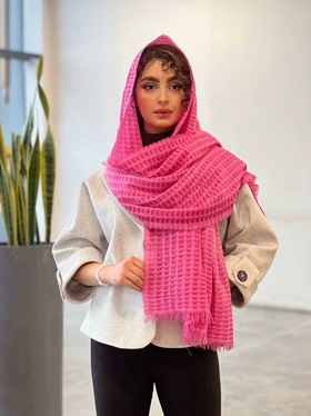 شال پاییزه فلور (سرخابی)