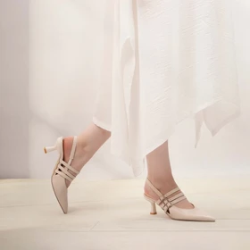 کفش پاشنه‌بلند زنانه مدل سه بند کد 1756