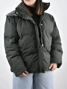 کاپشن رگولار دخترانه (یشمی تیره)