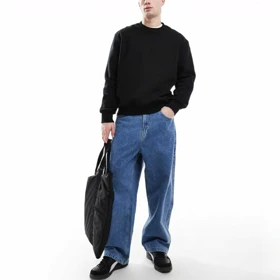 شلوار جین بگ استایل bershka بدون جنسیت کد 404