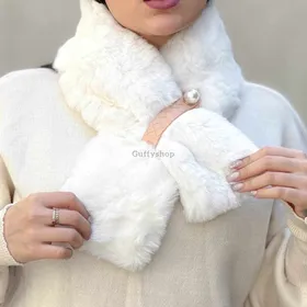 شال گردن خز مروارید
