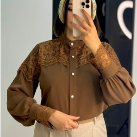 شومیز مجلسی زنانه مدل صدف (مشکی)