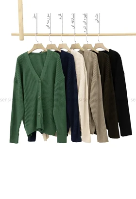 ژاکت بافت یقه 7کد1004533