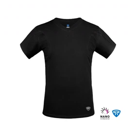 تیشرت نانو آنتی باکتریال ضدتعریق مردانه یقه هفت بسته مشکی