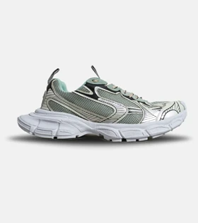 کفش کتانی مردانه و زنانه سبز نقره ای Balenciaga 3XL