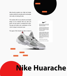کفش کتانی مردانه و زنانه طوسی Nike Huarache