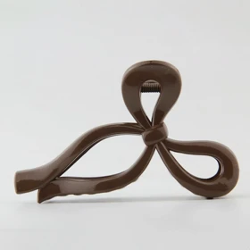 کلیپس زنانه مدل پاپیون ساده (قهوه ای تیره)