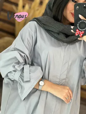 مانتو پوپلین آستین کش