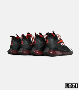 کفش کتانی ساق‌دار مشکی قرمز سفید Reebok Shaq Attaq