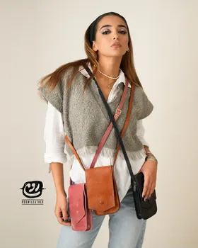 کیف زیپ‌دار چرم