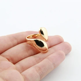 انگشتر زنانه مدل دولاین گندم (طلایی)