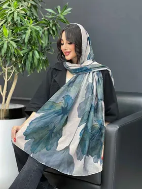 شال طرح گل و برگ