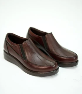 کفش چرم طبیعی رودوزی کد 1853