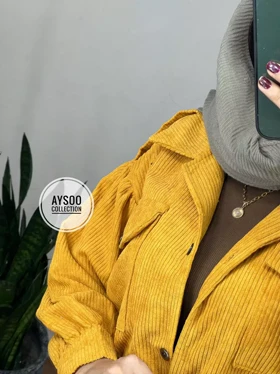 مانتو مخمل کبریتی گندم