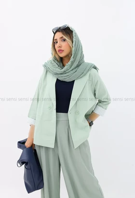 کت لینن آستین آستر دار