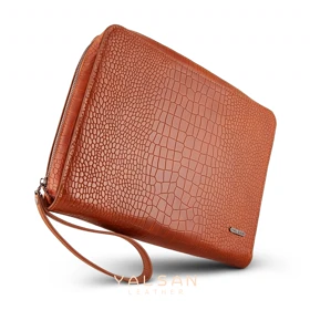 کیف اداری چرم یلسان مدل کلاور کد 113-PRM (عسلی)