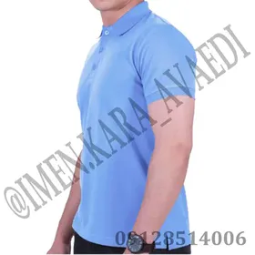 پولوشرت یقه دار دکمه‌ایی آبی روشن