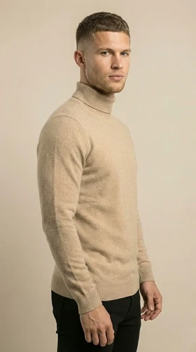 بافت یقه اسکی مردانه BY01