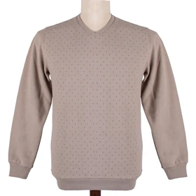 پلیور یقه‌هفت مردانه طرح خال‌خالی