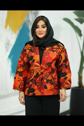 کت ژاکارد یقه انگلیسی