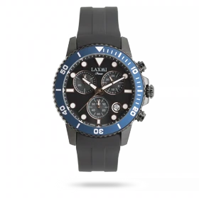 ساعت مچی مردانه لاکسمی بند سیلیکون مشکی کد Laxmi 8837/4